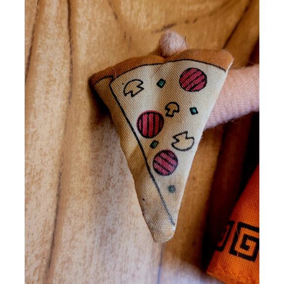 Vintage 1990 Little Ceasars Pizza Plush Bean Bag Toy 6" Man Toga Rare - Picture 10 of 13